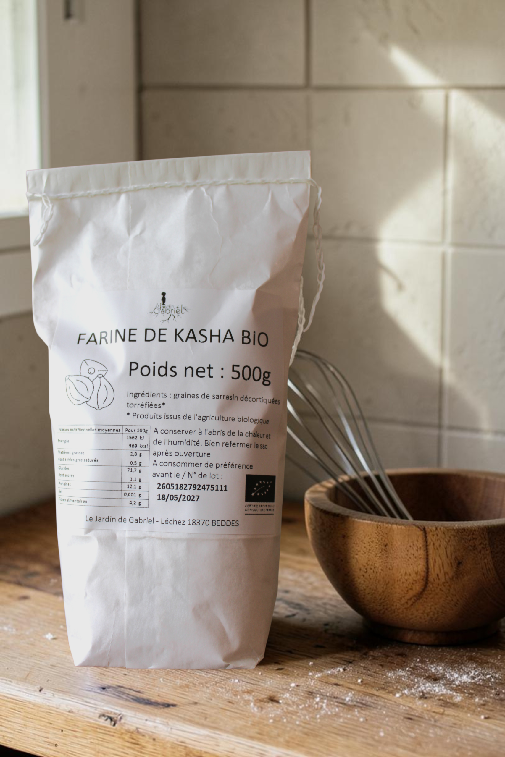 Farine de Kasha (sarrasin torréfié) 500 gr